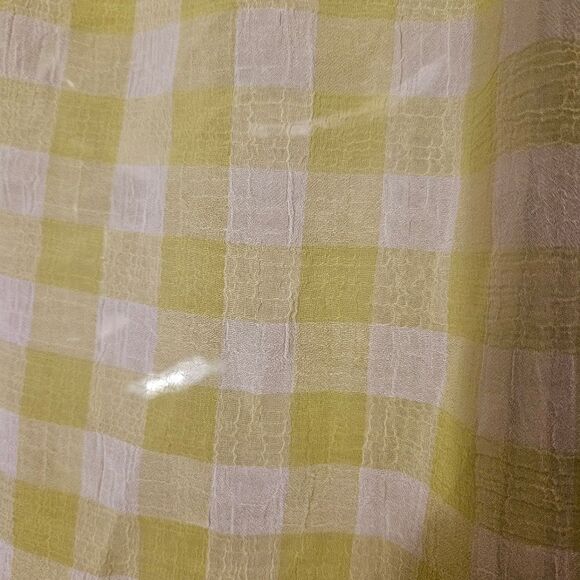 Green Plaid Button‑Down SL Blouse by Aeropostale M | Lightweight Summer Top - Picture 2 of 7